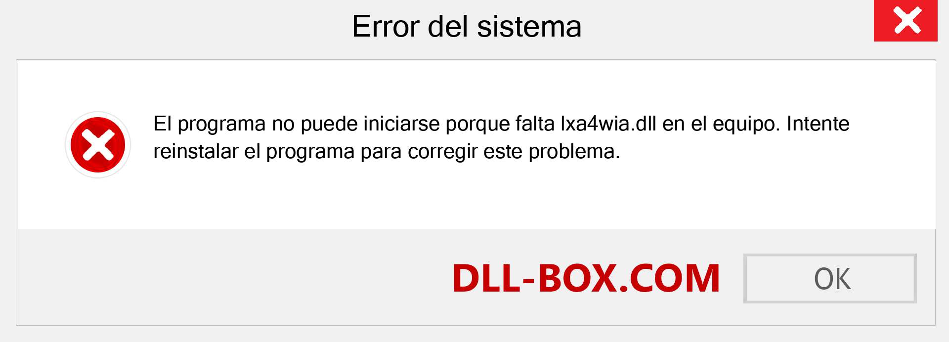 ¿Falta el archivo lxa4wia.dll ?. Descargar para Windows 7, 8, 10 - Corregir lxa4wia dll Missing Error en Windows, fotos, imágenes