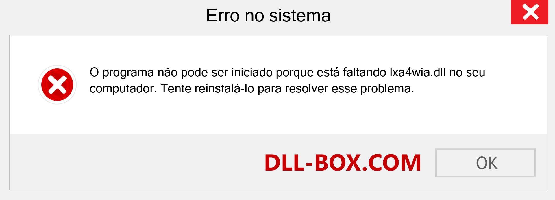 Arquivo lxa4wia.dll ausente ?. Download para Windows 7, 8, 10 - Correção de erro ausente lxa4wia dll no Windows, fotos, imagens